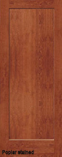 Stained Poplar Traditional 1-Panel Interior Door