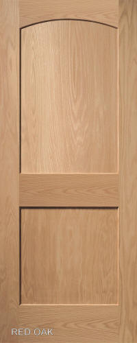 Red Oak 2-Panel Arch Top Interior Door