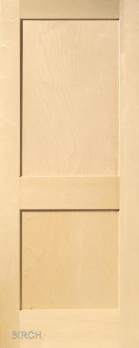 Birch Traditional 2-Panel Interior Door