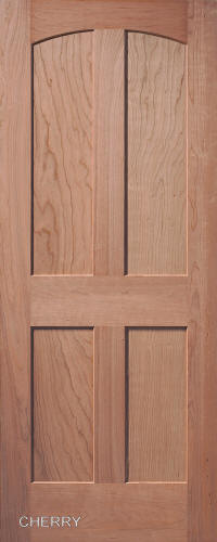 Cherry Arched 4-Panel Interior Door