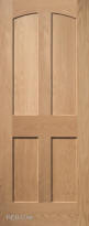 Arched 4-Panel Interior Door (in Red Oak wood)
