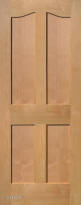 Eyebrow 4-Panel Interior Door (in Alder wood)