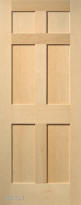 Traditonal 6-Panel Interior Door (in Maple wood)