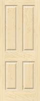 Birch 4-Panel Interior Door