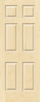 Birch 6-Panel Interior Door