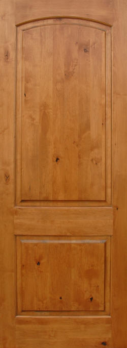 Knotty Alder Interior Door with Candlelight Finish