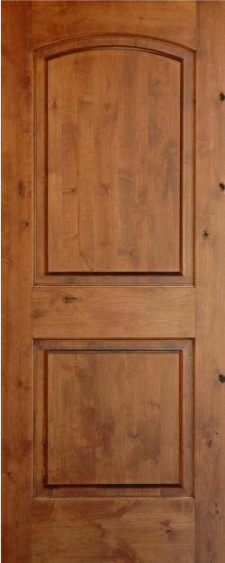 Knotty Alder Arch-Top 2-Panel Door