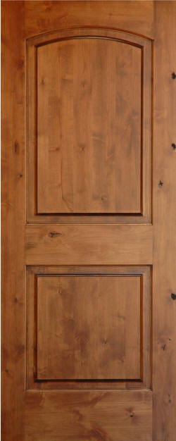 Knotty Alder Arch 2 Panel Wood Interior Doors Homestead Doors