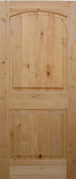 Knotty Alder Arch-Top 2-Panel Door