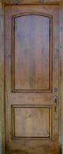 8-ft Knotty Alder Arch 2-Panel Interior Door