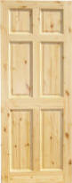 Knotty Pine 6-Panel Interior Door