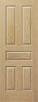 Poplar 5-Panel Interior Door