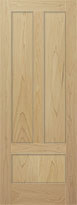 Poplar Flat Reverse 3-Panel Interior Door