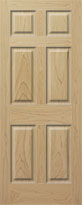 Poplar 6-Panel Interior Door