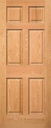 Red Oak 6 Panel Wood Interior Doors Homestead Doors