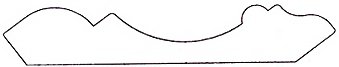 2545 Crown molding .750" x 4.25"