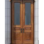 Quartersawn White Oak Solid Wood 'Court House' 1-Lite Entry Doors