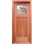 Mahogany Wood Custom Arch-6-Lite Exterior Door