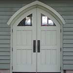 Custom 'Train Station' Exterior Double Doors