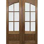 T-Series #6111 Walnut Wood Entry Doors