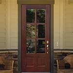 Custom Mahogany Wood TDL 6-Lite Front Door