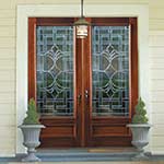 Marsala Mahogany Wood Double Exterior Doors