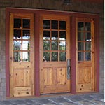 Custom Exterior Wood Door with Sidelites