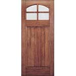 Mahogany Wood Craftsman Style Exterior Door