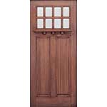 Mahogany Wood Craftsman Style Entry Door
