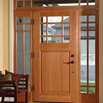 Rogue Vally Fir Exterior Door with Sidelites and Transom