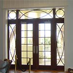SIG-Series Contemporary 12-Lite Exterior Doors with Sidelites and Transom