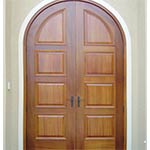 SIG-Series Contemporary 4-Panel Round-Top Exterior Doors