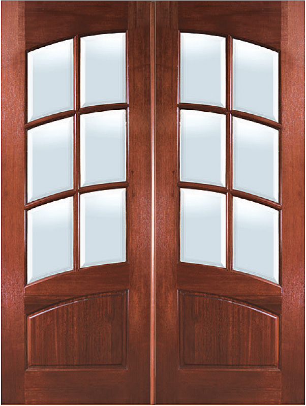 Miranda 6-Lite Arch Double Entry Door