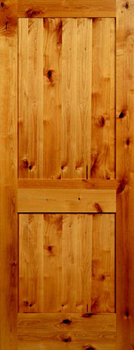Knotty Alder 2-Panel Wood Interior Door