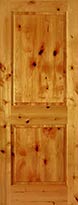 Knotty Alder Arch 2-Panel V-Grooved Interior Door