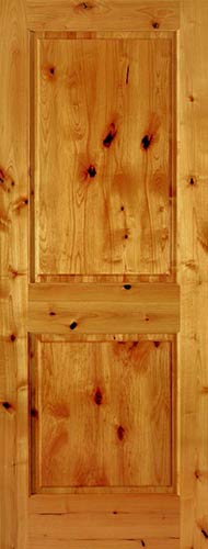 Knotty Alder 2-Panel Wood Interior Door