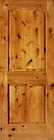 Knotty Alder Arch 2-Panel Interior Door