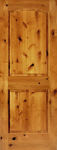 Knotty Alder Arch 2-Panel Wood Interior Door Knotty Alder Arch 2-Panel Wood Interior Door
