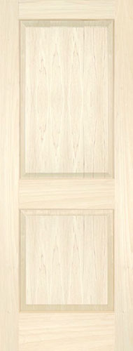 Poplar 2-Panel Wood Interior Door