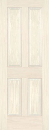 Poplar 4-Panel Wood Interior Door