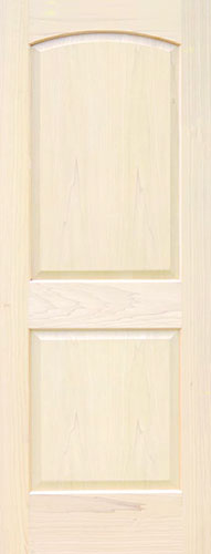 Poplar Arch 2-Panel Interior Wood Door