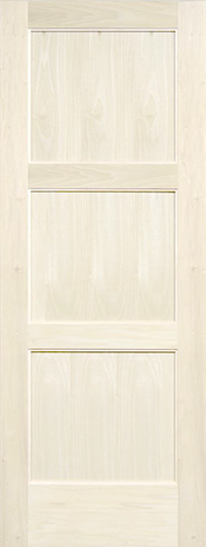 Contemporary 3-Panel Poplar Wood Interior Door Contemporary 3-Panel Poplar Wood Interior Door