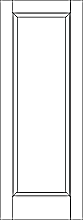 RP-1000 1-panel door line drawing Raised panels