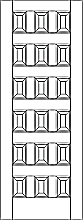 RP-18000-8  18-panel wood door with raised panels 8ft tall