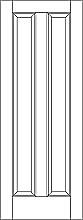 RP-2000 Vertical 2-panel with raised panels line drawing