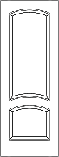 RP-2050 8 ft eased arch raised 2-panel with eased arch lock rail