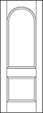 RP-2070-8ft 2panel door with full radius raised top panel