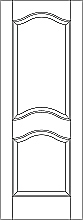 RP-2080 eyebrow 2-panel door with eyebrow lock rail