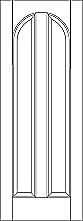 RP-2090 vertical 2-panel door with full radius raised panels