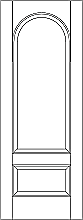 RP-2250 2 panel square door with full radius raised panel